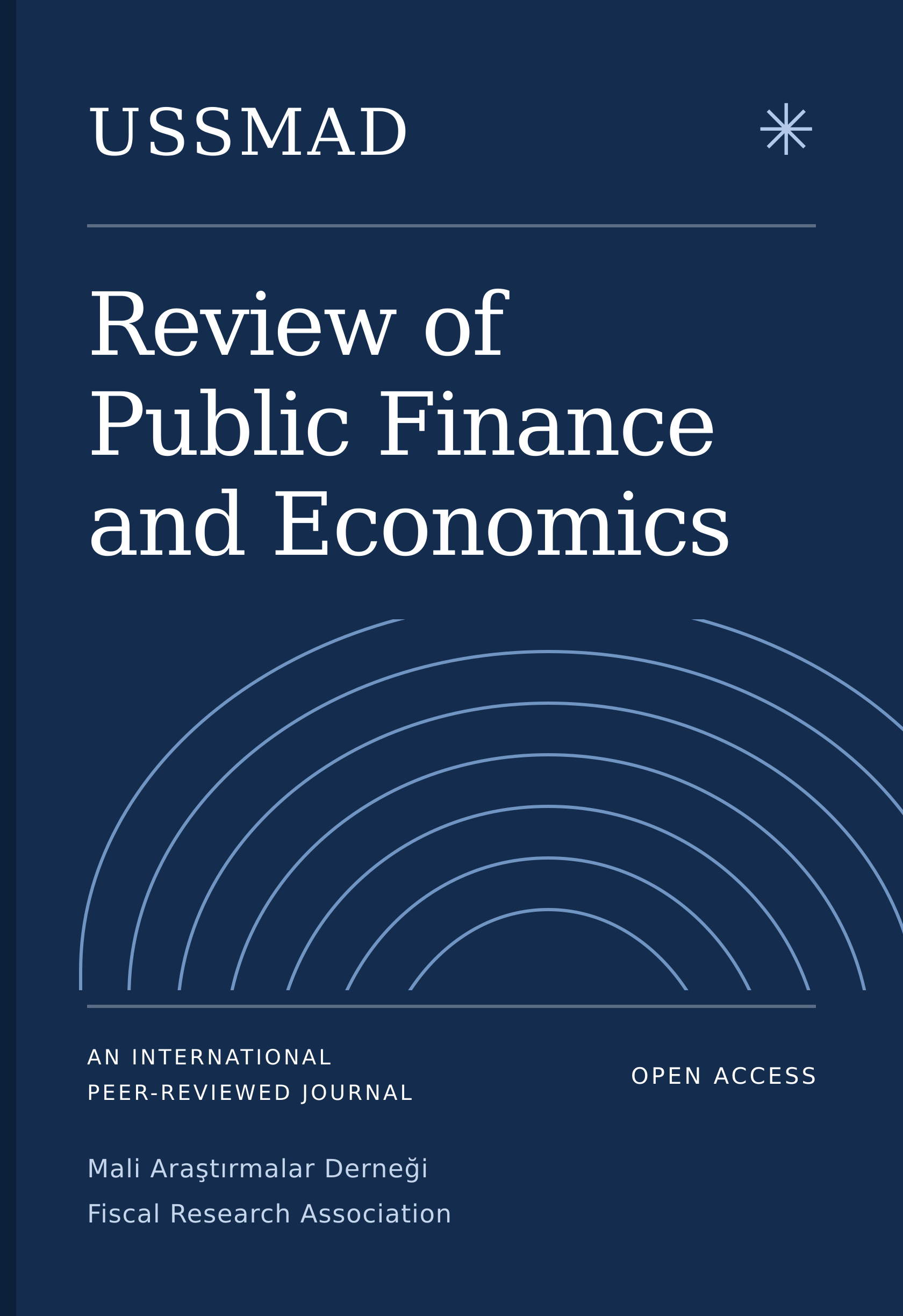 USSMAD Review of Public Finance and Economics — blue journal cover